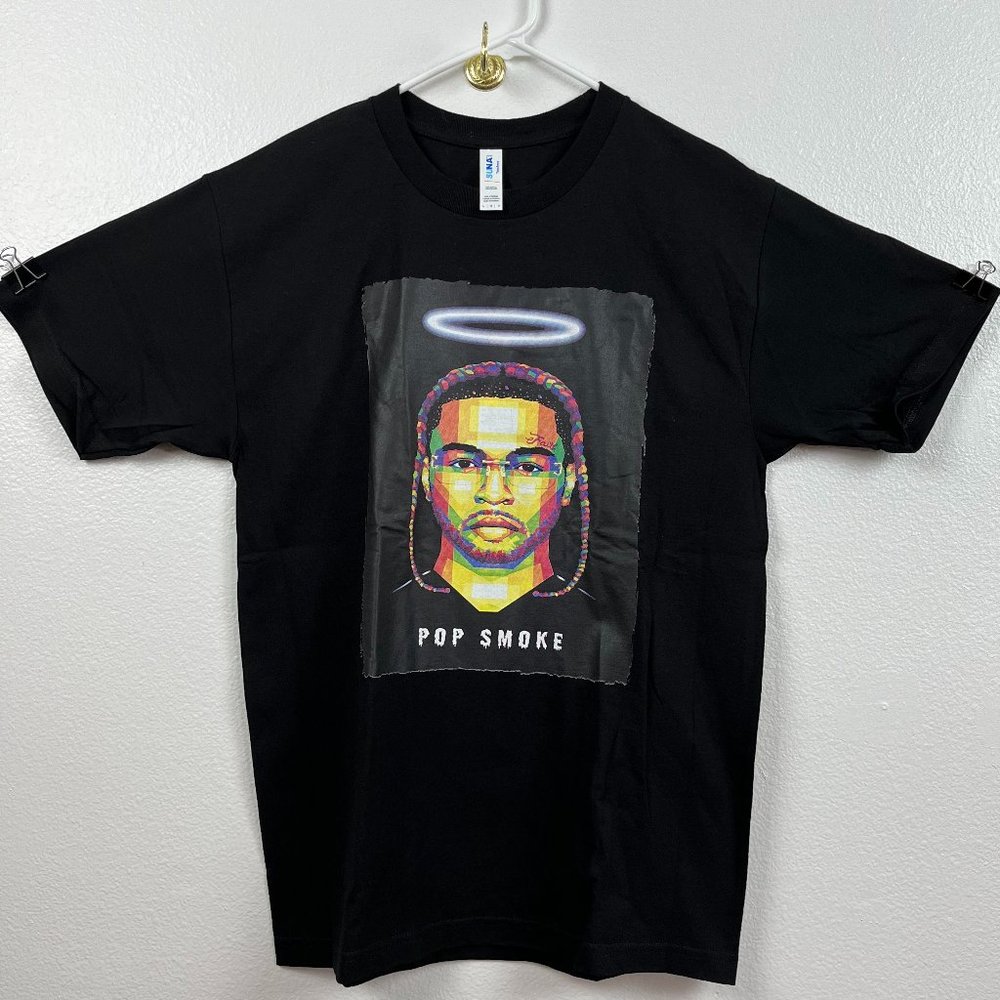 UNISEX Nostalgic Graphic Tee by Four Seasons Apparel  sz Large POP SMOKE - R.I.P